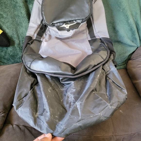 Mizuno Crossover X Baseball Softball School Expandable Backpack Black Gray - Picture 6 of 7